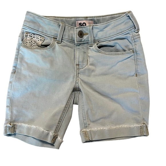 SO Children's Bottom Jean Shorts size 7 - Picture 1 of 8